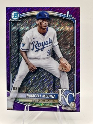 2025 1st Bowman Chrome /250 * Purple Shimmer * Refractor 087/250 Ramcell Medina