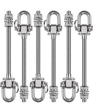 Seleware Set of 6 Swing Hanger, Swing Bolts M10 x 9.3"Stainless Steel Heavy Duty