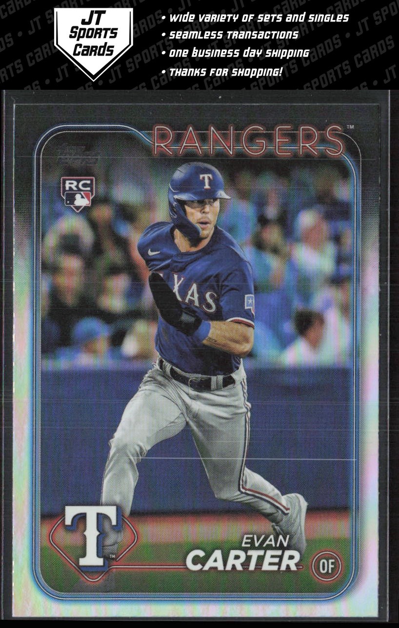 2024 Topps Evan Carter 280 RC Rainbow Foil | Texas Rangers
