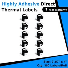 DK-1202 Shipping Labels Compatible with Brother QL-500 DK-1202 2.4 in x 3.9 in 