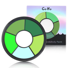 6 Colors Green Face Body Paint,Cream Washable Formula Face Painting for Hallowee