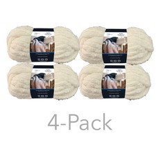 Super Bulky Chenille Yarn 100 Polyester Soft White Knitting Crochet Craft 4