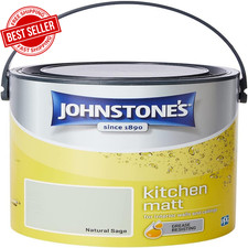 Kitchen Matt Paint 2.5L Grease Stain Resistant White Low Odour Durable Home Wall