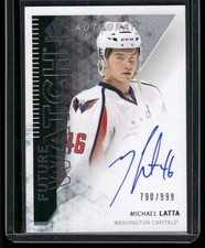 2013-14 UD SP AUTHENTIC MICHAEL LATTA RC AUTO /999 Future Watch FW Rookie 