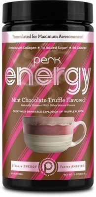 Perk Energy Drink Mix (Mint Chocolate Truffle) 20 Servings - Coffee Alternative