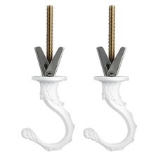 2Pack Ceiling Hook Kit White Finish Plant Hanging Home Ceiling Hook