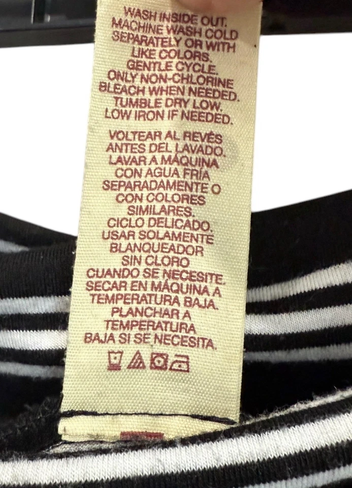 Saia listrada preta e branca Faded Glory Y2K tamanho 2XL 20 super elástica - Imagem 2 de 4