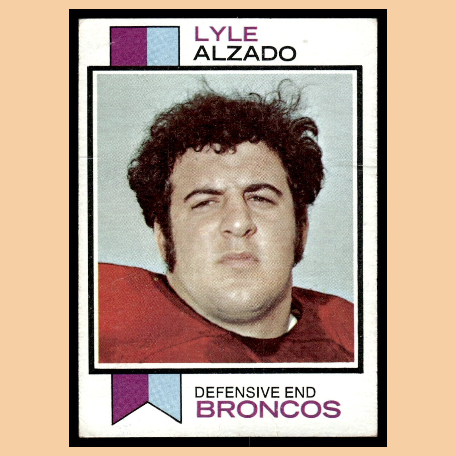 Lyle Alzado #312 1973 Topps Denver Broncos Football Card NFL NM