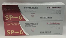 2 Pack Yayashi SP-6 Probiotic Whitening Toothpaste Oral Health NEW 120g 09/2027