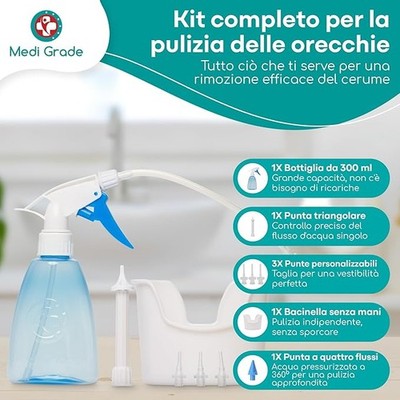 Rimozione Del Cerume - Idropulsore | Kit Per Il Lavaggio Delle Orecchie Elettrico Per La Pulizia Delle