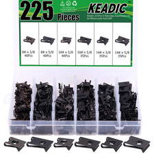 225Pcs U Nut Clips Assortment Kit Auto Car Speed Nuts Automotive Body Fasteners