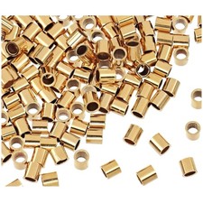 100pcs Tiny 14K Gold Filled Crimp Tube Beads