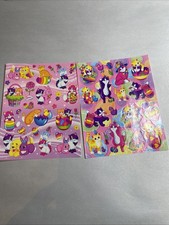 Vintage Lisa Frank Easter Cats Cat Kitten Bunnies Sticker Page A Lot Of Two