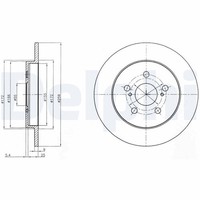 2X Delphi Bremsscheibe BG4201C FüR Lexus Passend FüR Subaru Toyota