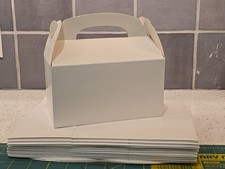 3.5 x 3.5 x 6.5 Paper Gift Boxes With Handle - 20 Pack, White