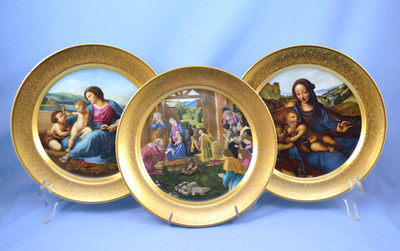 Pickard Christmas Plates Lot of 3 1976, 1979, 1980 Museum Series Masterpieces