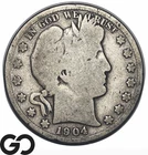 1904-S Barber Half Dollar, Better San Francisco Date