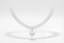 Elegant White Pearl Pendant Choker Necklace for Women Gifts,Pearl Necklace