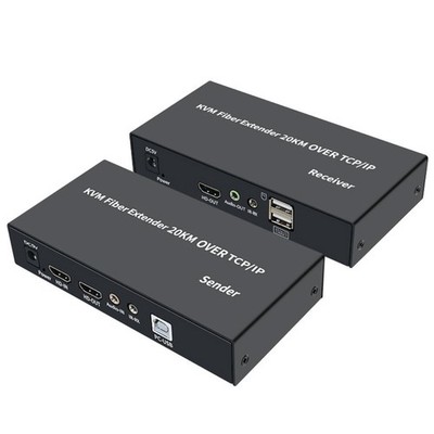 Plug&play HDMI KVM Fiber Extender over SC Fiber Optical Cable Support USB Mouse