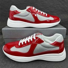 PRADA America Cup Sneaker Burgundy Men Shoes