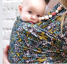 Rifle Paper Co. X Solly Baby Soft Carrier Wrap Menagerie Tapestry Midnight Flora