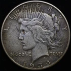 1934 $1 Peace Silver Dollar ~Circulated XF #C16
