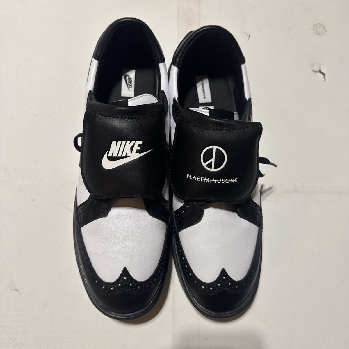 Sz 12 Nike Kwondo 1 G-Dragon Peaceminusone Panda White Black Shoes
