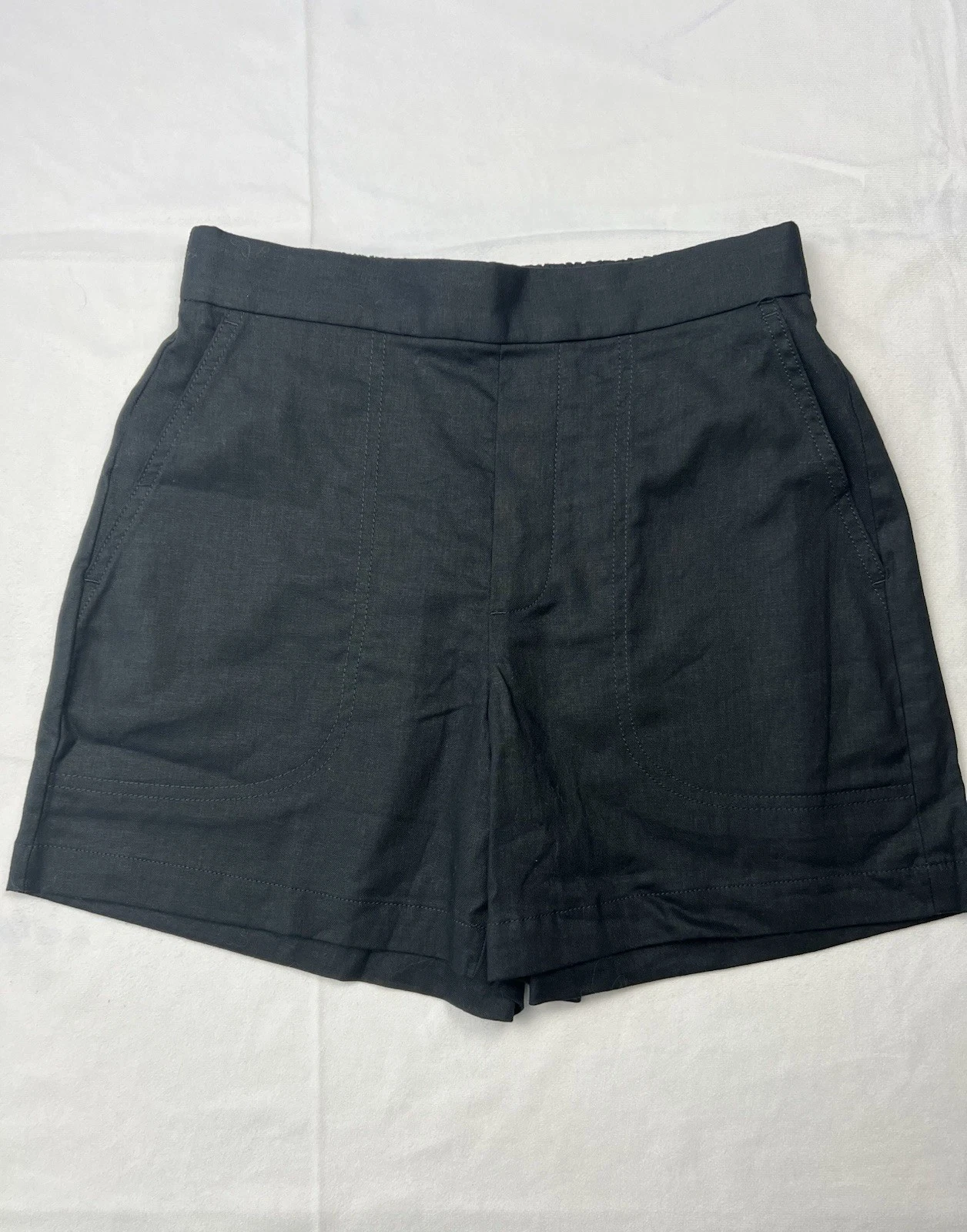 New Banana Republic Linen-Blend Pull-On Short - Women's XS / 52% Linen / Black