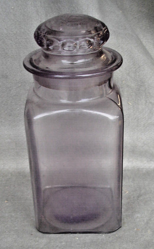 1910,s  listerated gum jar ( With post card ) Purple in color