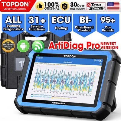 TOPDON AD PRO V1.0 OBD2 Bidirectional Full System Scanner Tool Online Coding