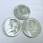 1964 Kennedy Half Dollar Lot Of 3 - 90% Silver AU and MS CONDITION #8608