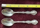 Strasburg By Gorham Pair Of Sterling Silver Demitasse Spoons 4”