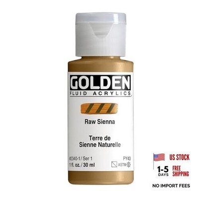 1 Ounce Fluid Acrylic Paint - Raw Sienna - 1 Ounce