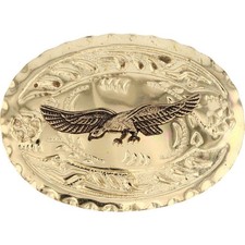 Eagle Bird Nature Biker Veteran Western Cowboy Cowgirl 1980s Vintage Belt Buckle