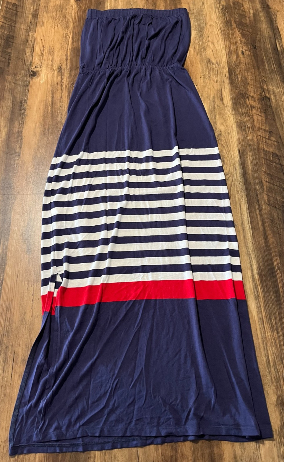 Vestido largo para mujer Bachata talla M azul sin mangas viscosa hecho en Italia