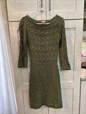 Olive Green Sweater Dress XS