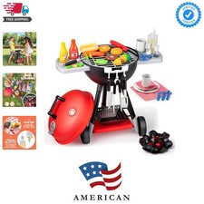 34 PCS Kitchen Toy Set, BBQ Play Grill, Cooking Toy Set, Little Chef Play, Ki...