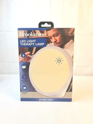 NEW Brookstone Led Light Theraphy Lamp. UV Free. Portable 