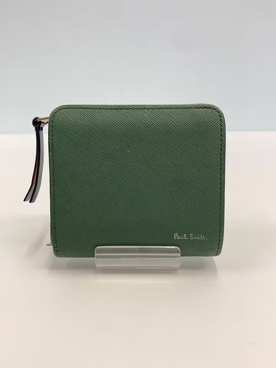 Paul Smith Bi-fold Wallet Leather GRN Plain Men's