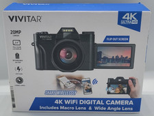 Vivitar VECXX101 Wi-Fi 20MP 4K Video Digital Camera - Black