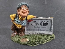 RARE Duffers Club Doug Harris Duffer Golfer Figurine Desk Plaque Sign No. 44501