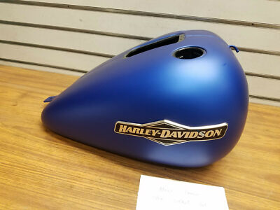 New Denim Blue Gas Tank emblems Harley Softail Heritage Fatboy