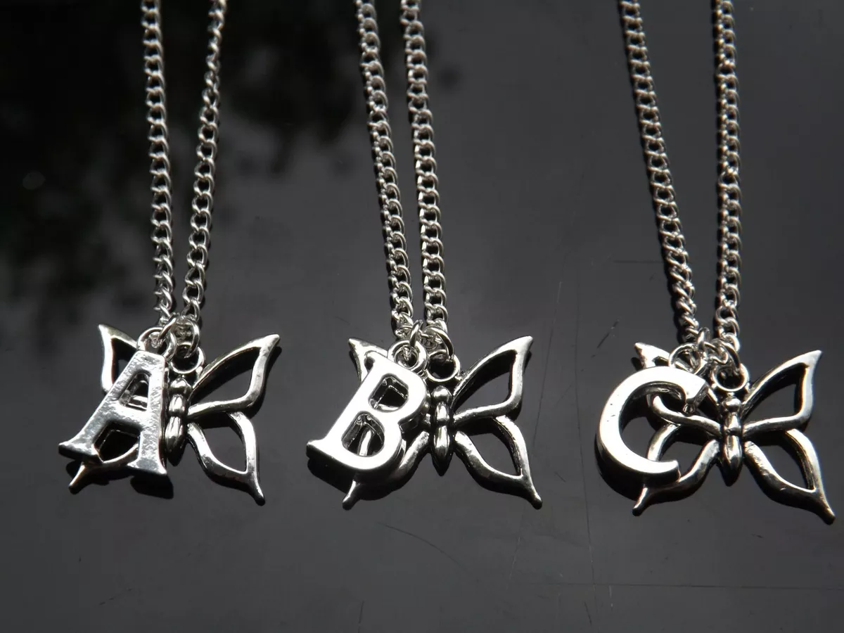 Buy/Send Personalised Name Initial Stencil Necklace Online- FNP