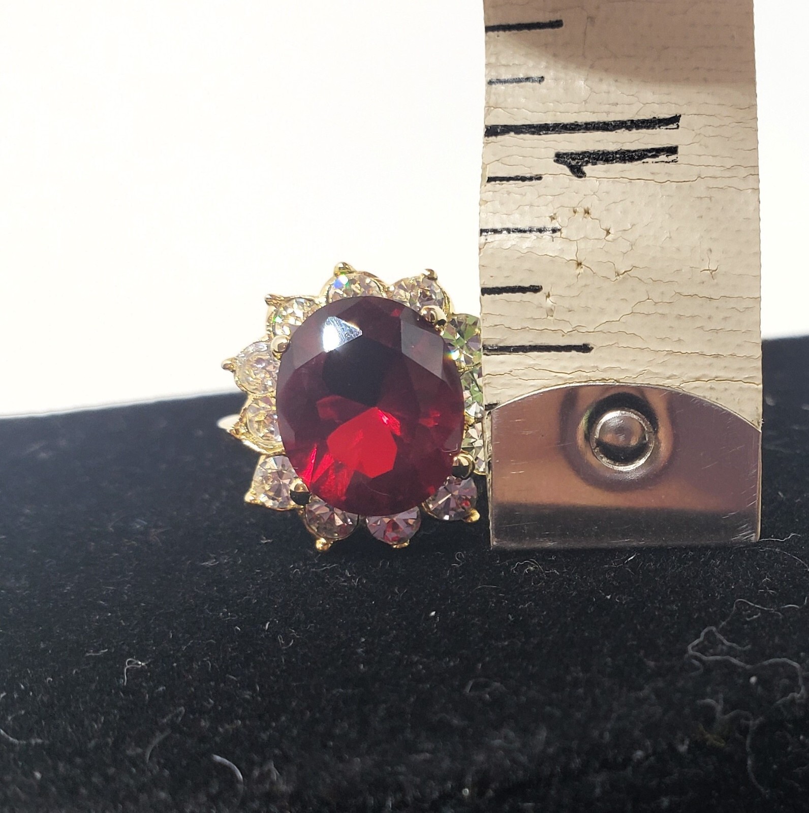 Simulated Ruby or Garnet Ring Size 5.75 - image 11