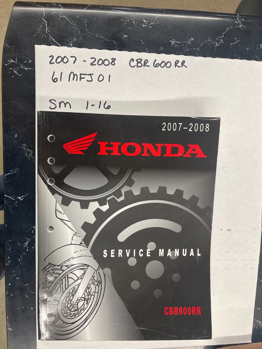 2007-2008 Honda CBR600RR SERVICE MANUAL 61MFJ01 SM1-16 | eBay