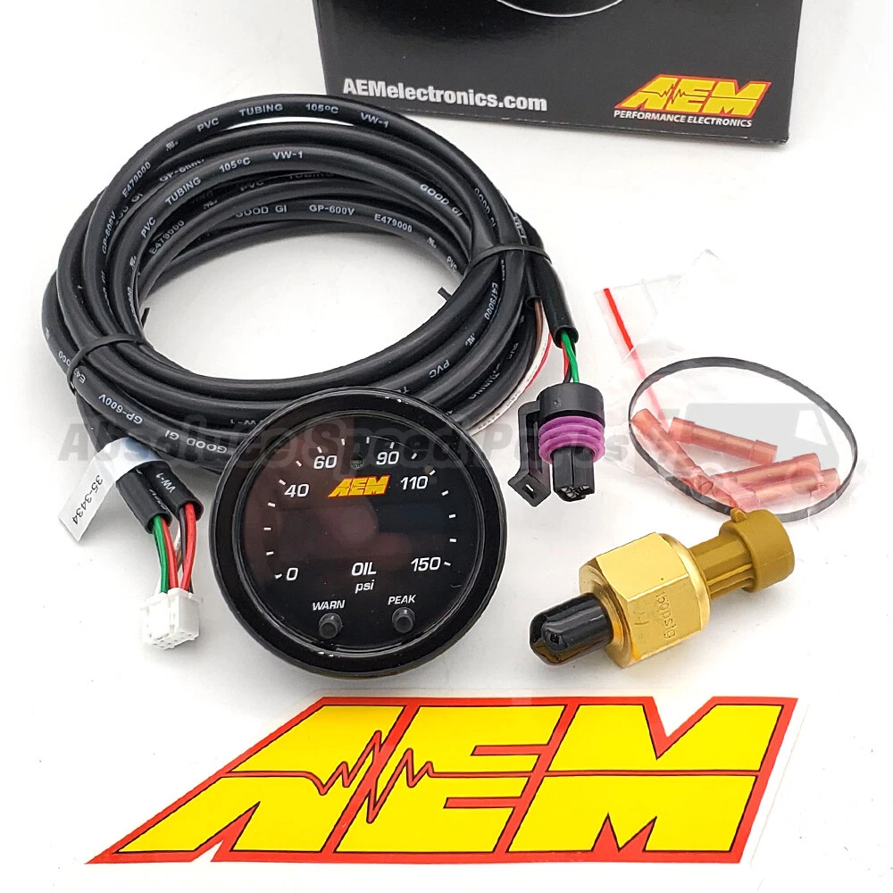 AEM Oil Pressure Gauge X Series 0 150psi 0 10bar 30 0307 IN STOCK SHIPS FAST