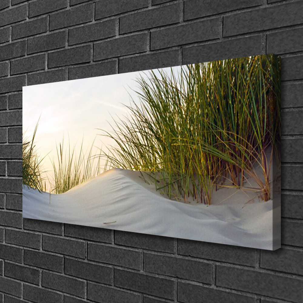 Tableau impression sur toile 100x50 paysage herbe sable déco murale salon