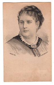 Portrait of a Woman "PARE PA" Print J. H. Bufford Lith. Boston (1810-1870)