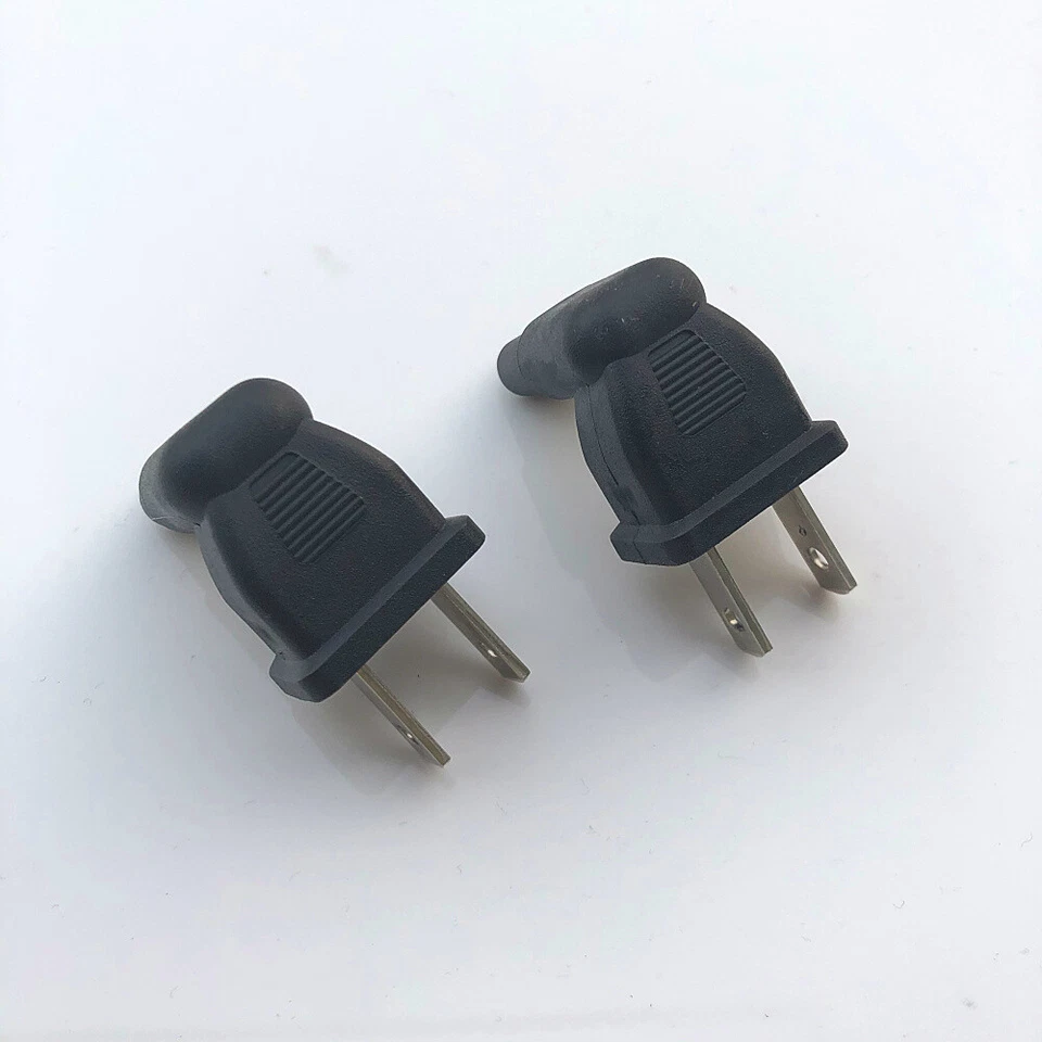 5X 2 Prong Right Angle AC power Plug adapter IEC C7 receptacle to NEMA 1-15P -US - Image 2 of 4