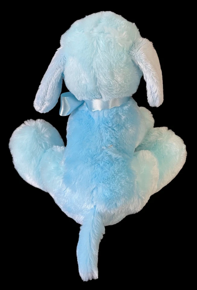 Bebé Ganz Peluche MI PRIMER CACHORRO Perro Azul Satén Cinta Arco Peluche Juguete Foto 4 de 4